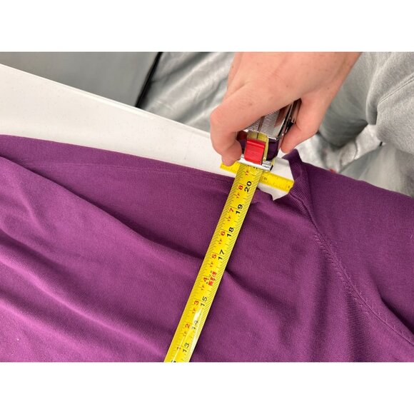 Terra & Sky Purple Womens Sweater Rhinestone Detail On Collar 1X Grandma Beaded - Picture 3 of 9